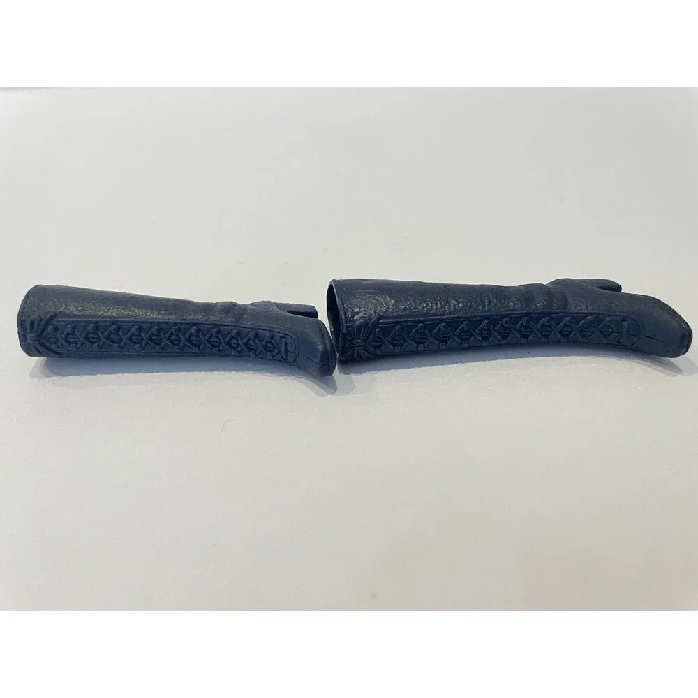 Vintage Superstar Barbie Navy Blue Lace-Up Squishy Boots 1970 Korea